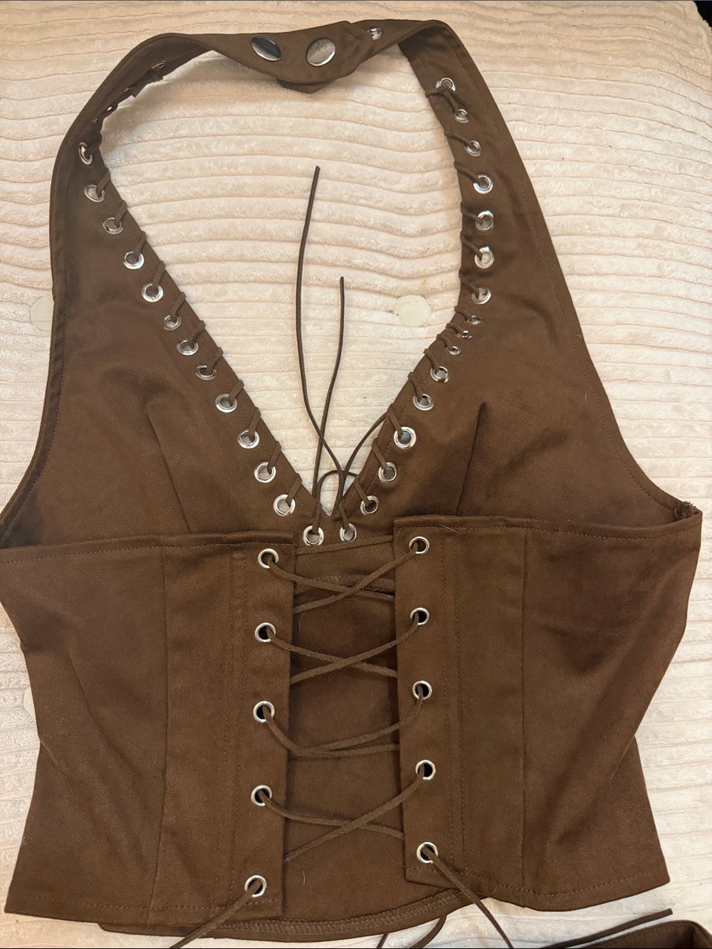 Two Piece Matching Set Brown - Picture 5 of 5